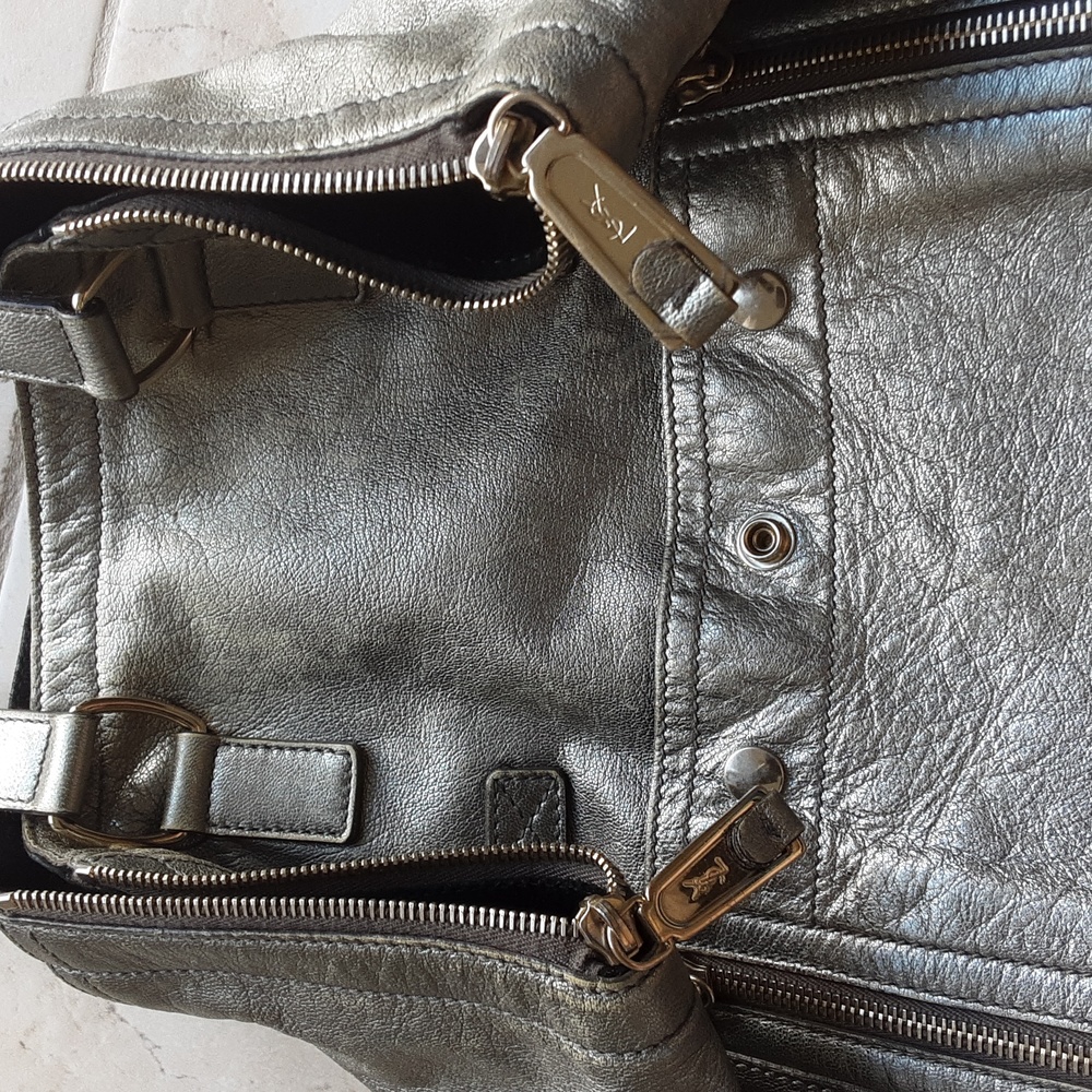 Ysl Silver Large Rive Gauche Handbag - image 7
